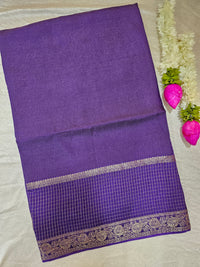 Semi Viscous Crepe Silk Saree - Purple