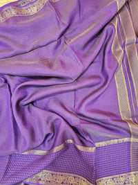 Semi Viscous Crepe Silk Saree - Purple