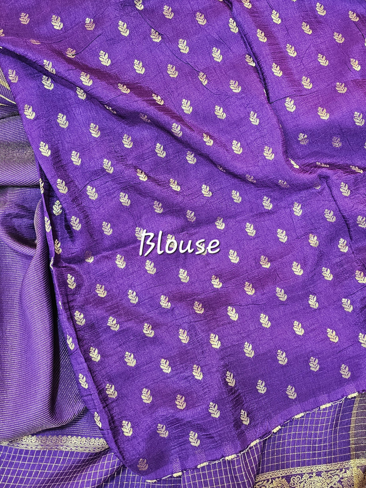 Semi Viscous Crepe Silk Saree - Purple