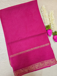 Semi Viscous Crepe Silk Saree - Pink