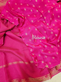 Semi Viscous Crepe Silk Saree - Pink