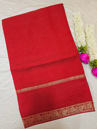 Semi Viscous Crepe Silk Saree - Red
