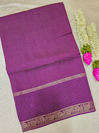 Semi Viscous Crepe Silk Saree - Magenta Purple