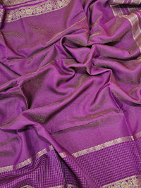 Semi Viscous Crepe Silk Saree - Magenta Purple