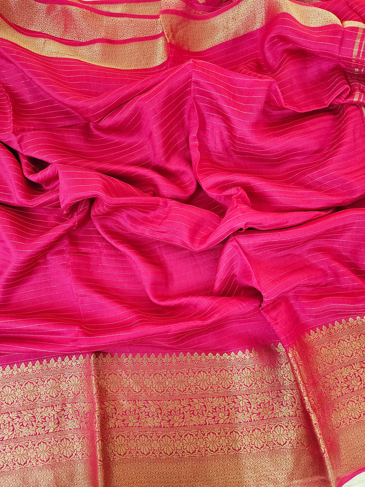 Semi Viscous Crepe Silk Saree - Pink