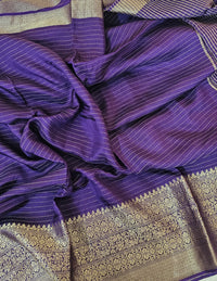 Semi Viscous Crepe Silk Saree - Purple