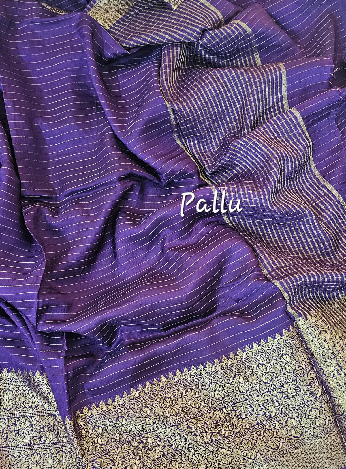 Semi Viscous Crepe Silk Saree - Purple