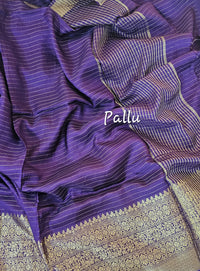 Semi Viscous Crepe Silk Saree - Purple