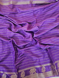 Semi Viscous Crepe Silk Saree - Lavender