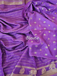 Semi Viscous Crepe Silk Saree - Lavender