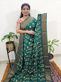 ππ«πππ¨π¨π€π’π§π  ππ―ππ’π₯πππ₯π - ππ πππ²π¬ ππ’π¬π©ππππ‘ ππ’π¦π Pure Chanderi Butter Silk - Green