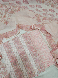 Soft Cotton Unstitched Salwar - Peach