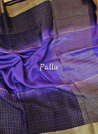 Semi Viscous Crepe Silk Saree - Violet