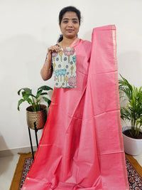 Pastel Bhagalpuri with Matching Blouse - Peach