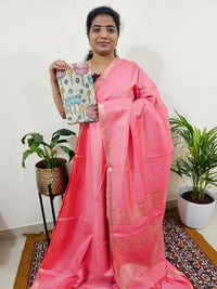 Pastel Bhagalpuri with Matching Blouse - Peach