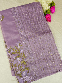 šš«šššØšØš¤š¢š§š  ššÆšš¢š„ššš„š - šš ššš²š¬ šš¢š¬š©šššš”š¢š§š  šš¢š¦š
Soft Organza Tissue with French Knot Work - Purple