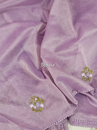 šš«šššØšØš¤š¢š§š  ššÆšš¢š„ššš„š - šš ššš²š¬ šš¢š¬š©šššš”š¢š§š  šš¢š¦š
Soft Organza Tissue with French Knot Work - Purple