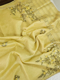 Soft Organza Tissue with French Knot Work -
