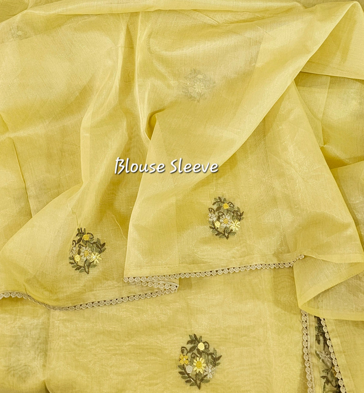 Soft Organza Tissue with French Knot Work -