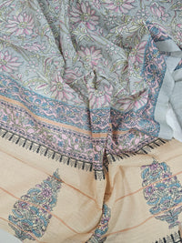 Semi Tussar 2Pcs Unstitched Salwar - Grey