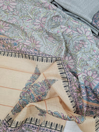 Semi Tussar 2Pcs Unstitched Salwar - Grey