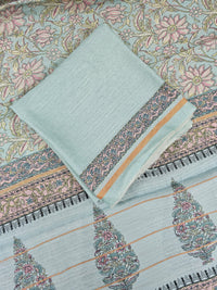 Semi Tussar 2Pcs Unstitched Salwar - Blue