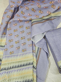 Semi Tussar 2Pcs Unstitched Salwar - Lavender