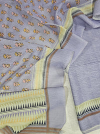 Semi Tussar 2Pcs Unstitched Salwar - Lavender