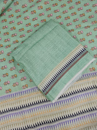 Semi Tussar 2Pcs Unstitched Salwar - Sea Green