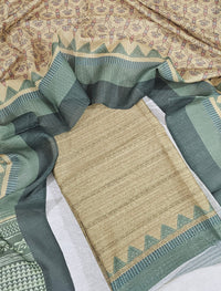 Semi Tussar 2Pcs Unstitched Salwar - Green