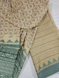 Semi Tussar 2Pcs Unstitched Salwar - Green