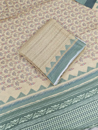 Semi Tussar 2Pcs Unstitched Salwar - Green