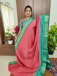 Soft Patola Sarees -  Peach with Sea Green