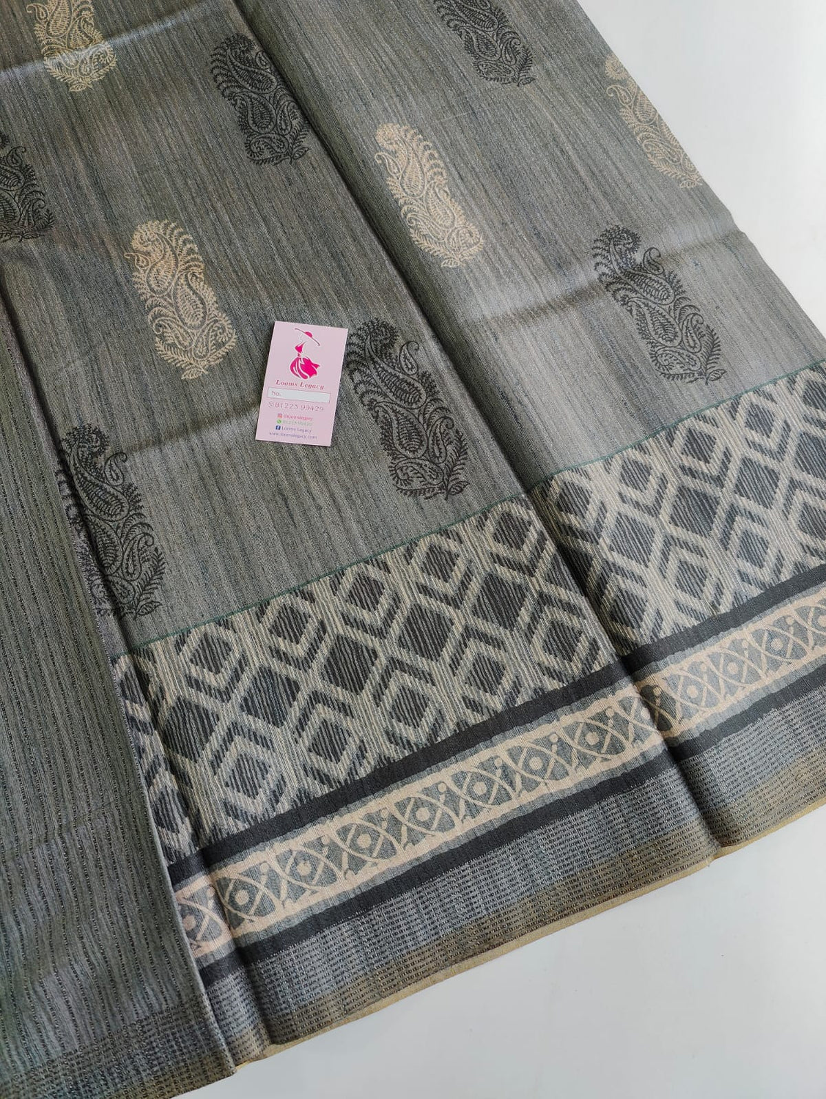 Semi Tussar Silk- Grey