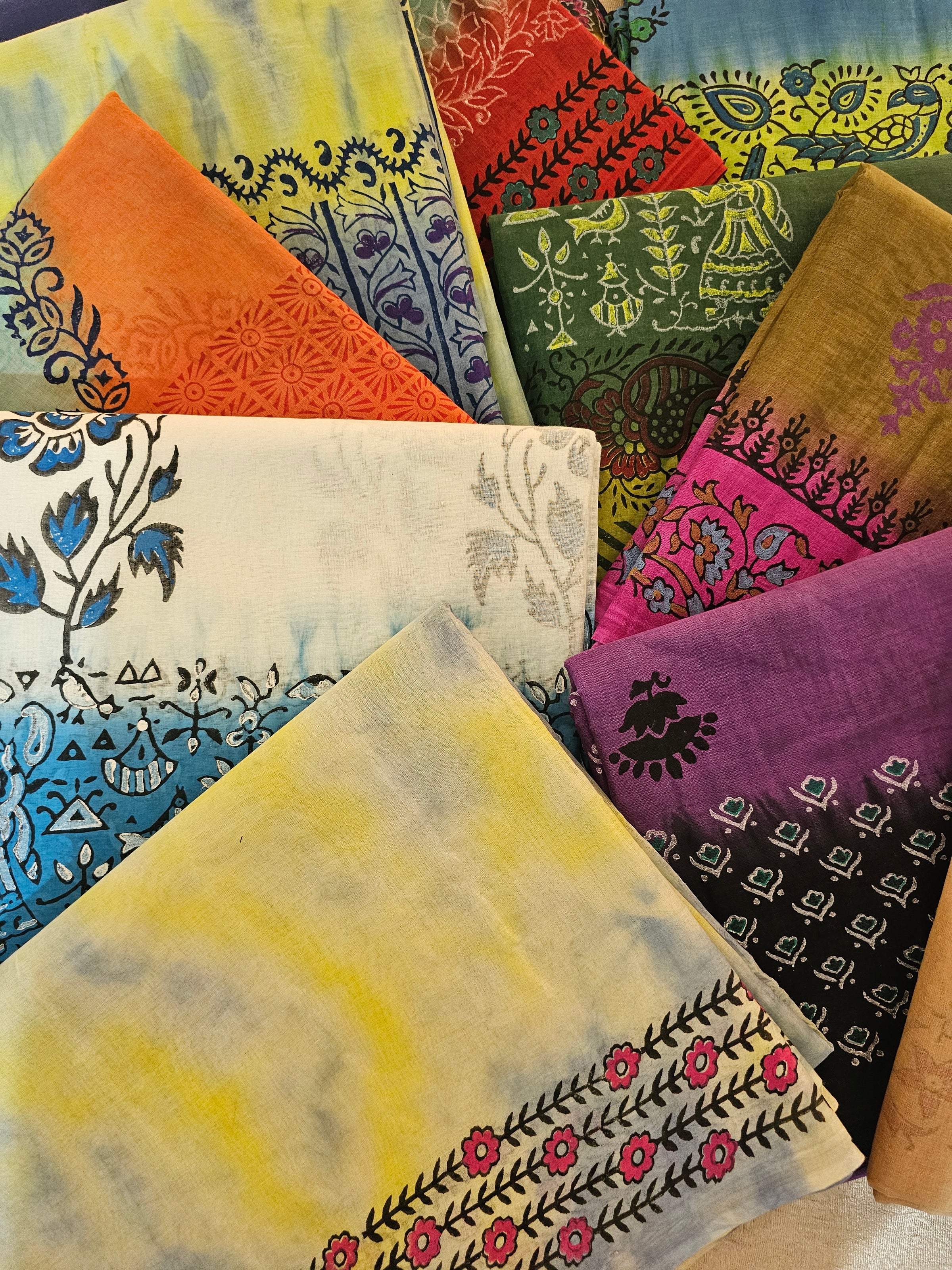 Pure Cotton with Hand Block Prints