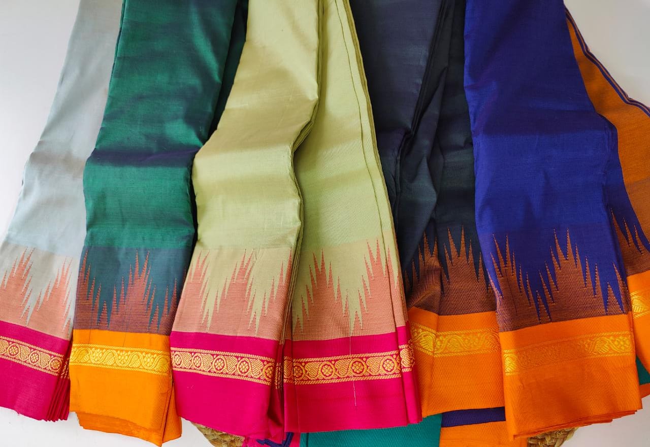 Exclusive pure cotton designer saree