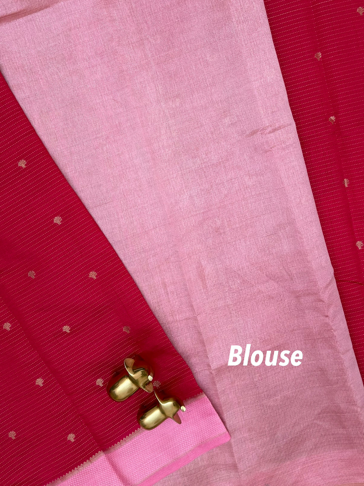 Georgette Silk Saree - Dark Pink with Baby Pink