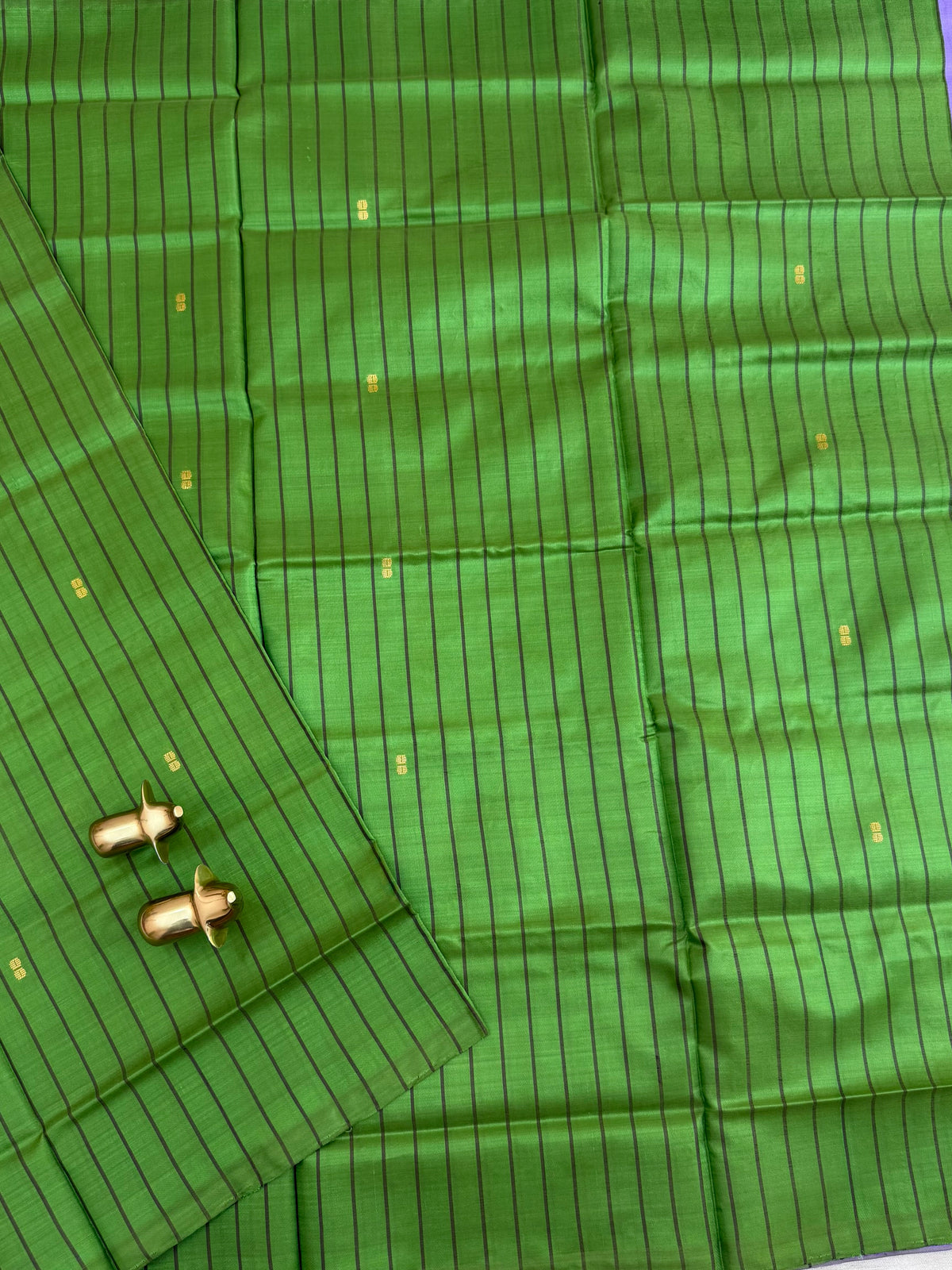 Chinnalampattu Saree - Green with Lavender