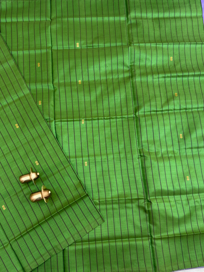 Chinnalampattu Saree - Green with Lavender