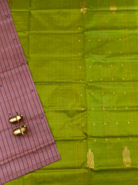 Chinnalampattu Saree - Onion Pink with Green