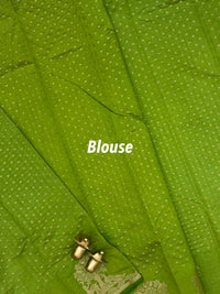 Tussar Silk Cotton Saree - Green