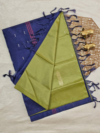 Chinnalampattu Saree- Green with Blue