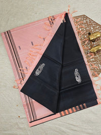 Black with Prach  Chinnalampattu Saree with Blouse