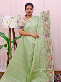Soft Tussar Kota Weaving - Green