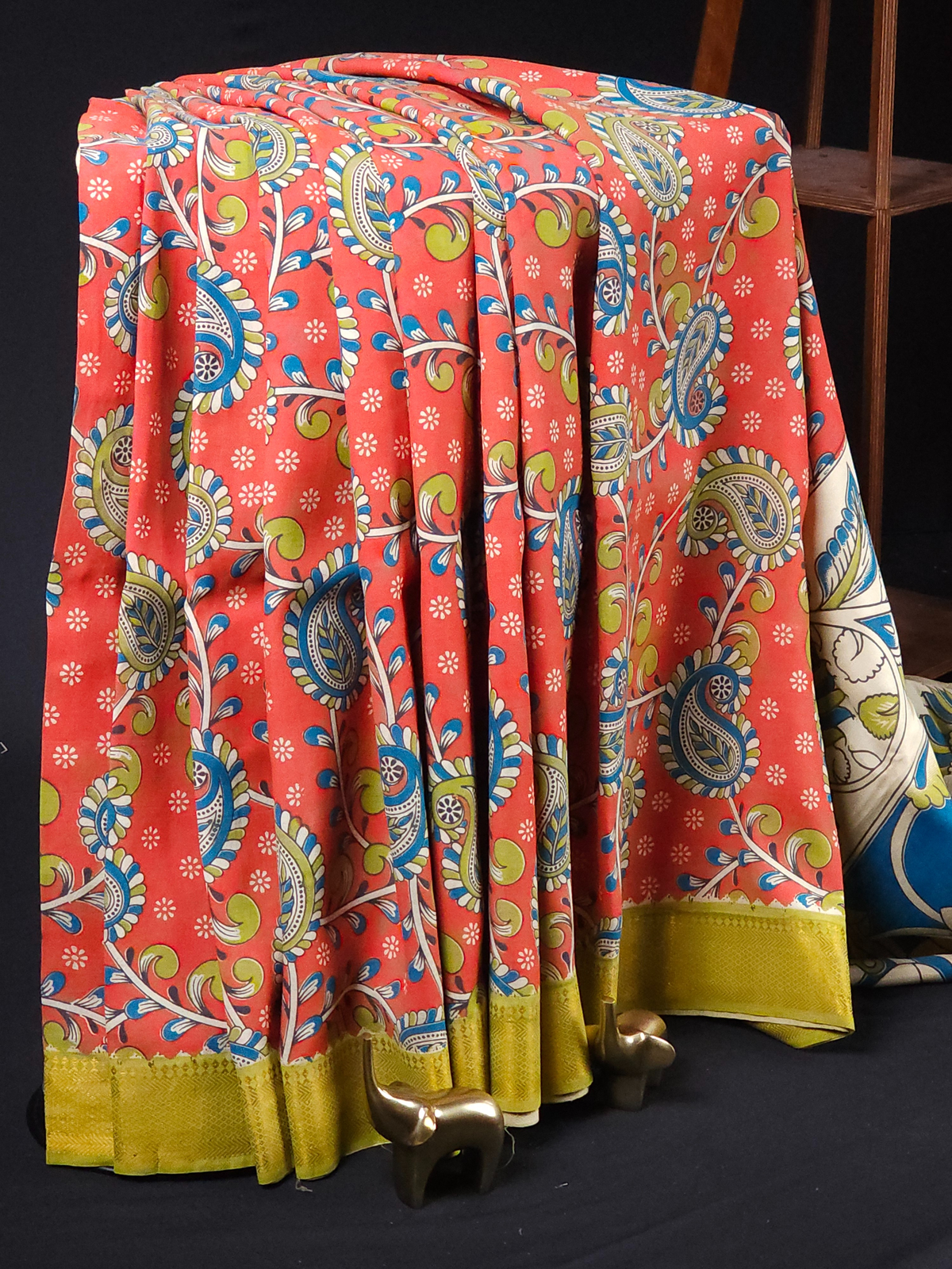 Chennuri Silk - Red With Green