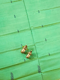 Chinnalampattu Saree with Blouse - Green with Dark Purple