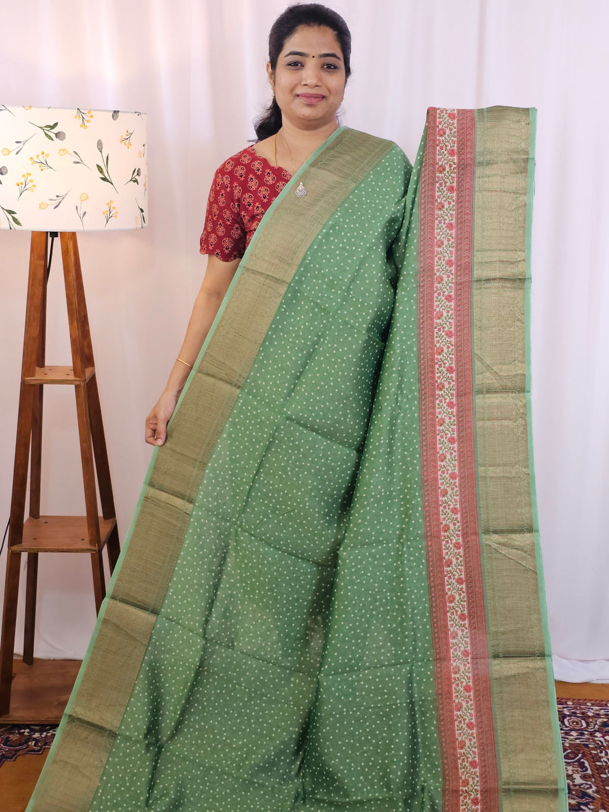 Pure Chanderi Butter Silk - Green