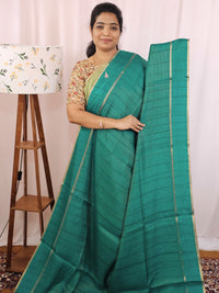 Soft Semi Tussar with Zari Weaving Saree - Sea Green