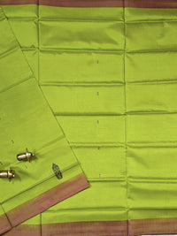 Green with Purple Chinnalampattu Saree with Blouse