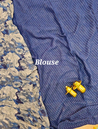 Georgette Saree - Blue